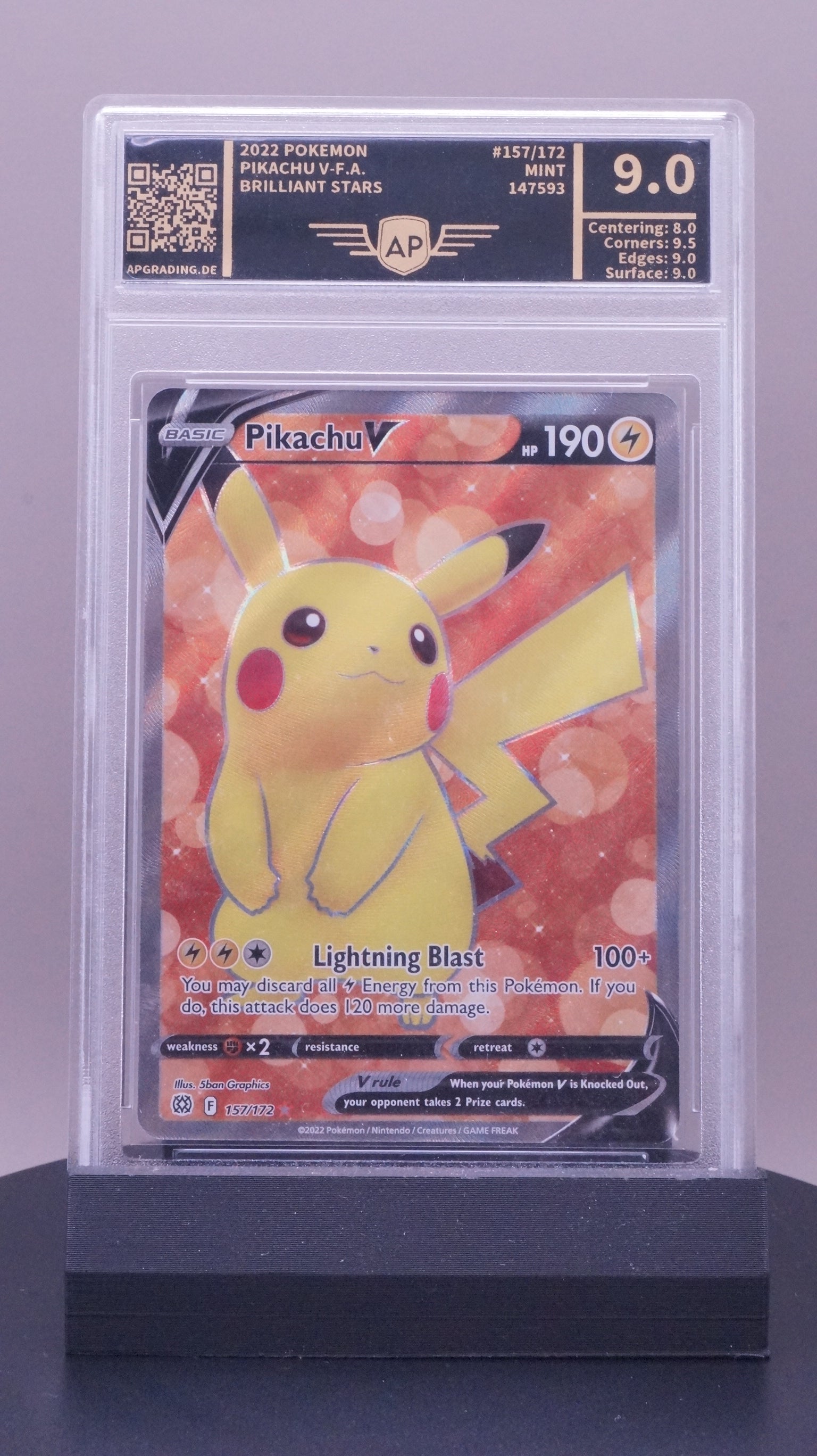 PIKACHU V - PARADOX RIFT 157/172 (GRADED)