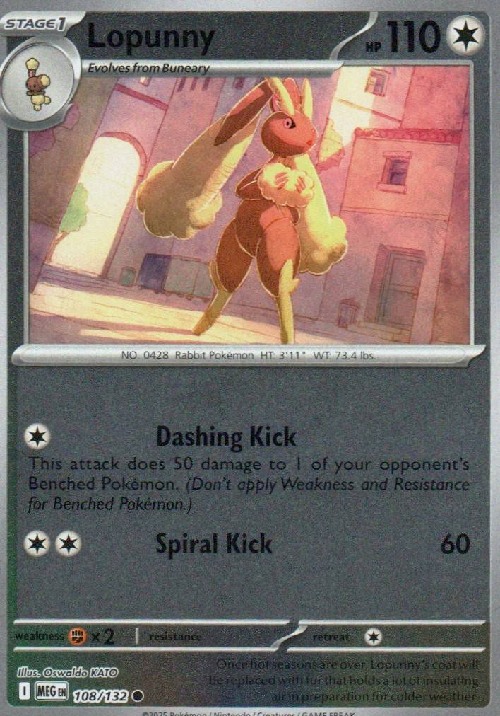 Lopunny Common ME01: Mega Evolution 108/132 NM