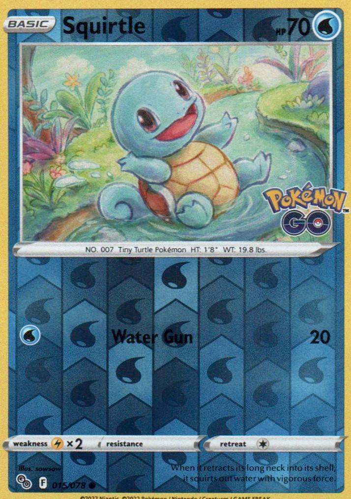 Squirtle Common Pokemon GO 015/078 NM