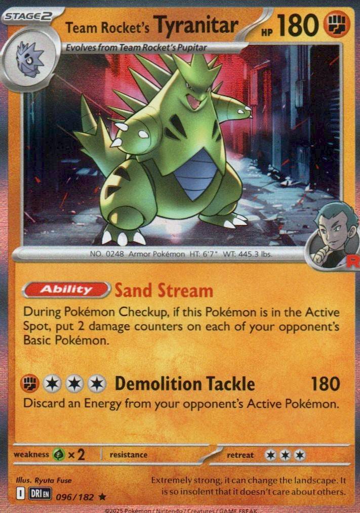 Team Rocket's Tyranitar Rare SV10: Destined Rivals 096/182 NM