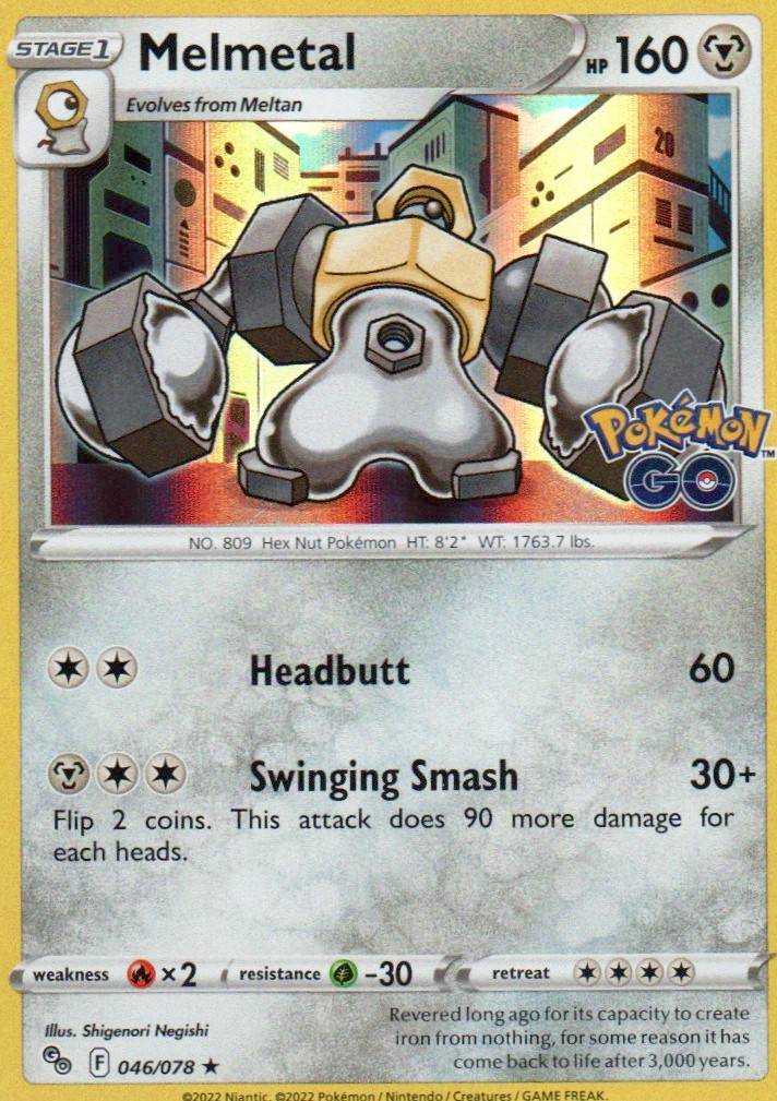 Melmetal Holo Rare Pokemon GO 046/078 NM
