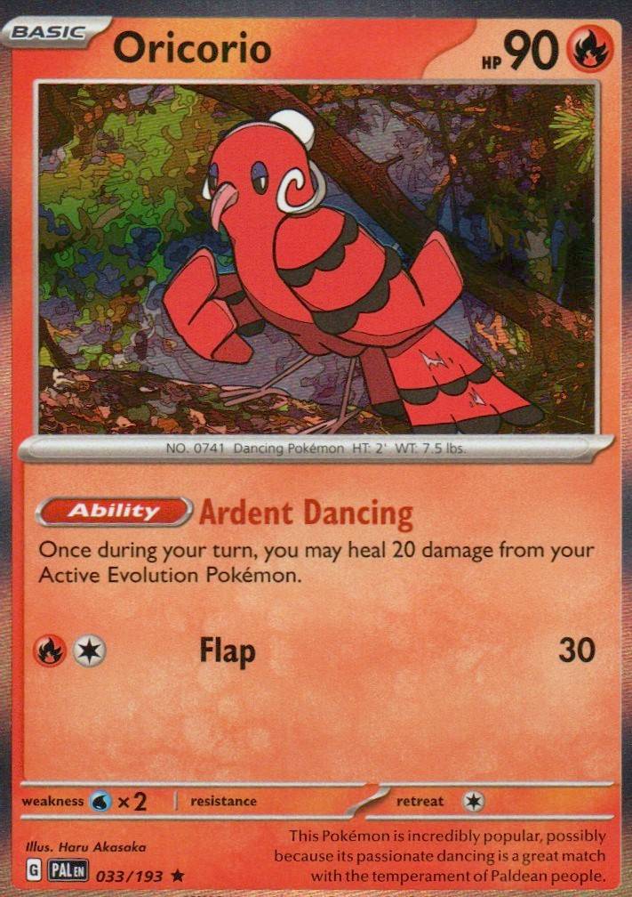 Oricorio Rare SV02: Paldea Evolved 033/193 NM