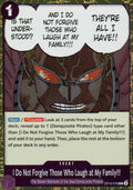 I Do Not Forgive Those Who Laugh at My Family!!! R Royal Blood OP10-078 NM