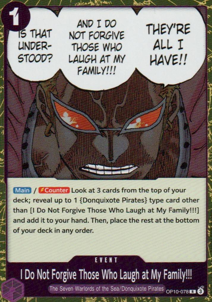 I Do Not Forgive Those Who Laugh at My Family!!! R Royal Blood OP10-078 NM