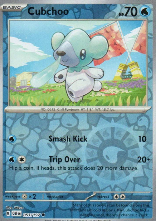 Cubchoo Common SV03: Obsidian Flames 053/197 NM