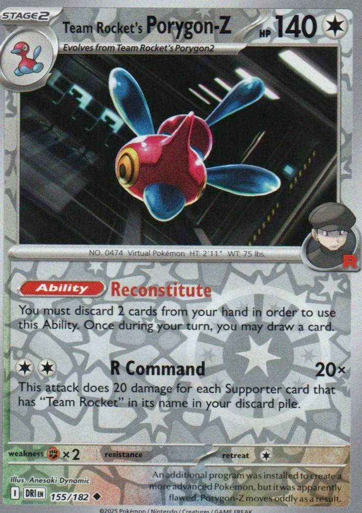 Team Rocket's Porygon-Z Uncommon SV10: Destined Rivals 155/182 NM