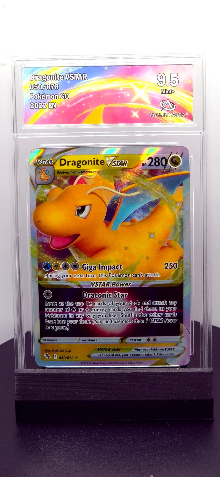 Dragonite VSTAR Ultra Rare Pokemon GO 050/078 NM ( Graded )