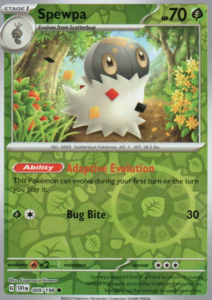Spewpa Common SV01: Scarlet & Violet Base Set 009/198 NM