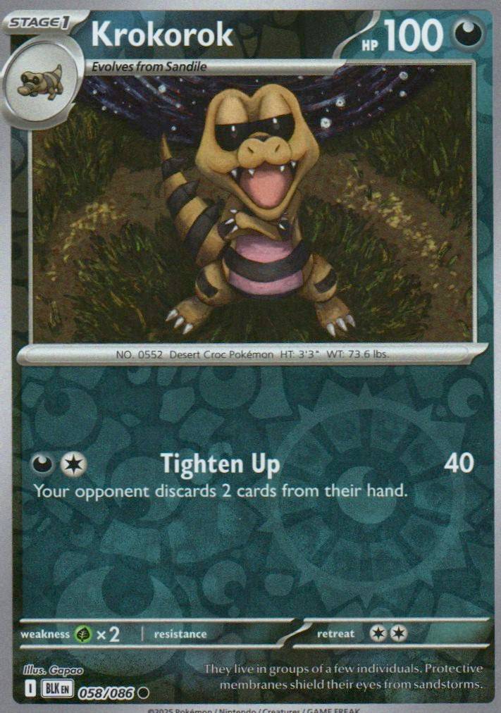 Krokorok Common SV: Black Bolt 058/086 NM
