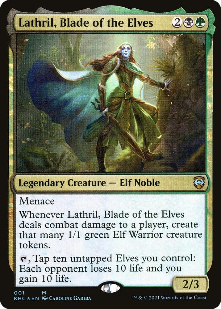 Lathril, Blade of the Elves R Foundations 242 NM (Back)