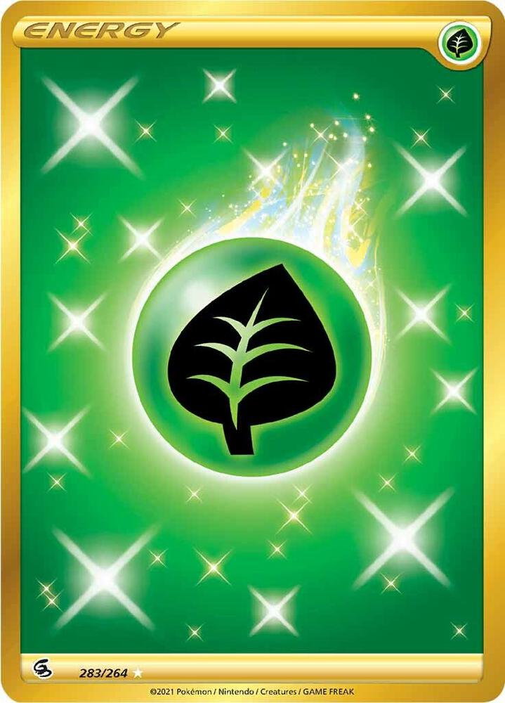 Grass Energy (Secret) Secret Rare SWSH08: Fusion Strike 283/264 NM (Back)