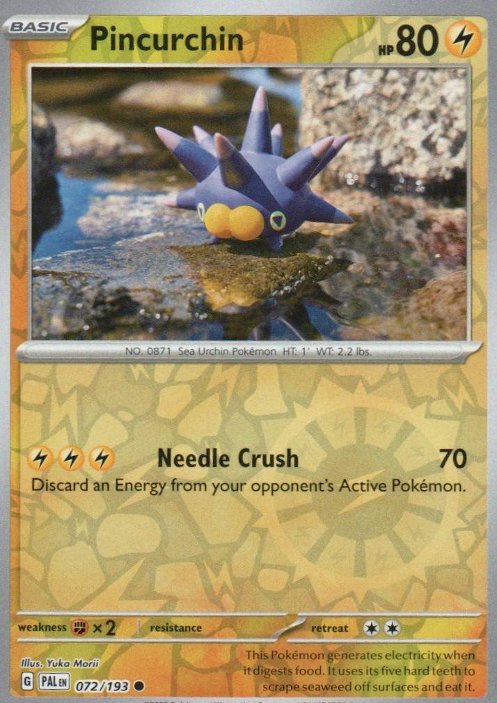 Pincurchin - Common SV02: Paldea Evolved 072/193 NM