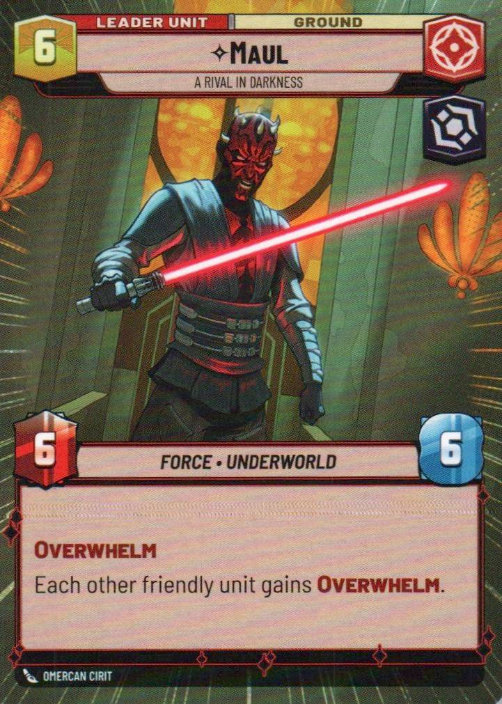 Maul - A Rival in Darkness (Hyperspace) Common Twilight of the Republic 284 NM (Back)