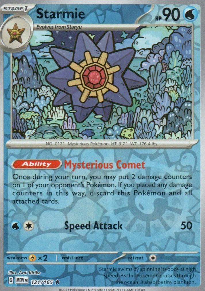 Starmie Rare SV: Scarlet & Violet 151 121/165 NM