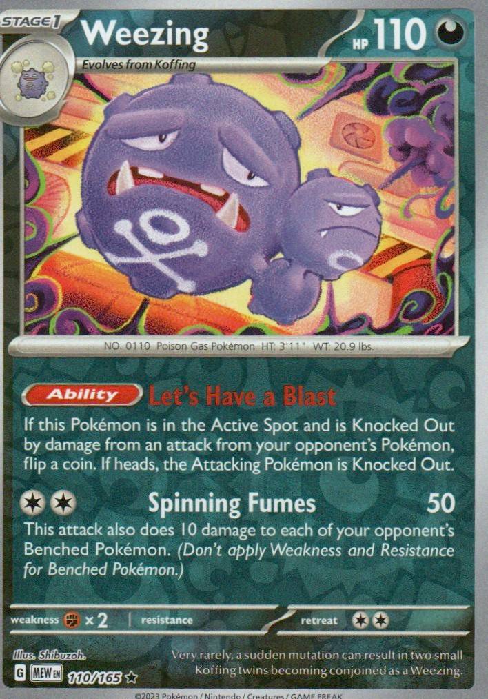 Weezing Rare SV: Scarlet & Violet 151 110/165 NM