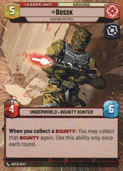 Bossk - Hunting His Prey (Hyperspace) Common Shadows of the Galaxy 289 NM (Back)