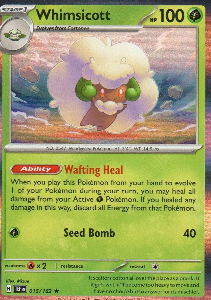 Whimsicott Rare SV: Prismatic Evolutions 008/131 NM