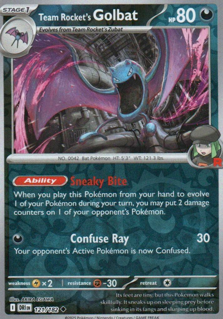 Team Rocket's Golbat Uncommon SV10: Destined Rivals 121/182 NM