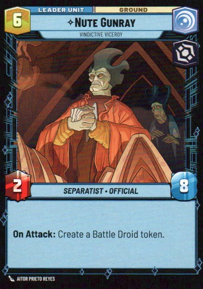 Nute Gunray - Vindictive Viceroy Common Twilight of the Republic 002/257 NM (Back)