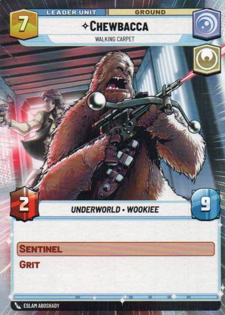 Chewbacca - Walking Carpet (Hyperspace) Common Spark of Rebellion 271 NM (Back)