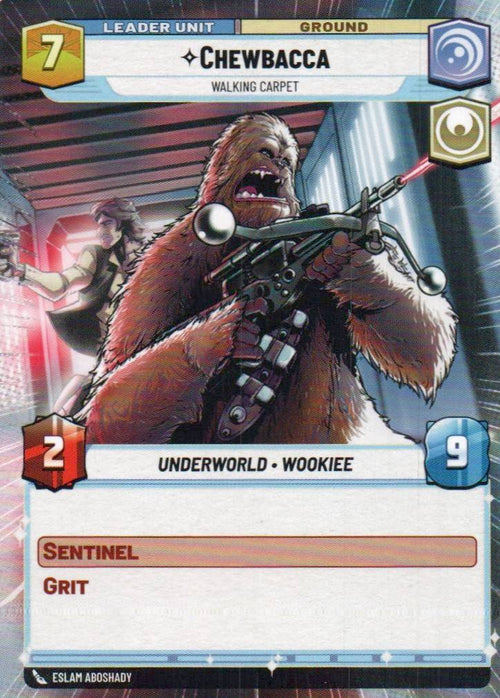 Chewbacca - Walking Carpet (Hyperspace) Common Spark of Rebellion 271 NM (Back)