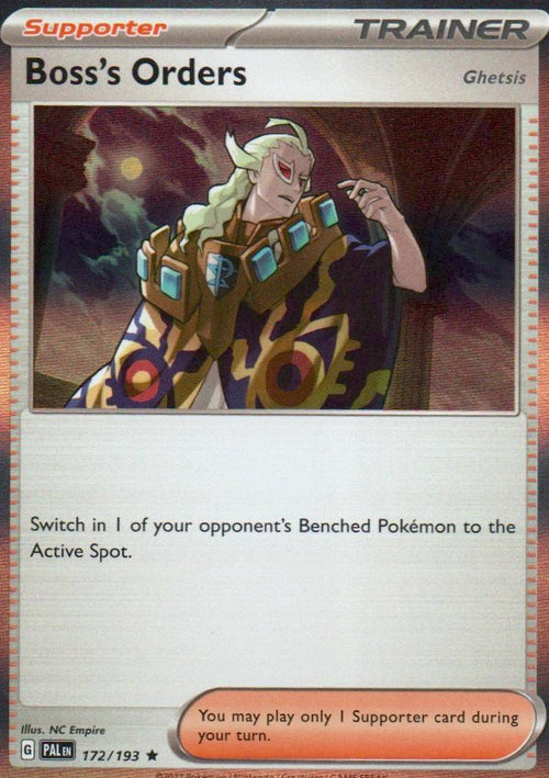 Boss's Orders - Rare SV02: Paldea Evolved 172/193 NM