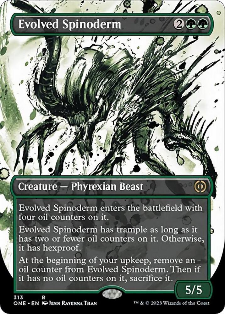 Evolved Spinoderm (Showcase) R Phyrexia: All Will Be One 313 NM (Back)
