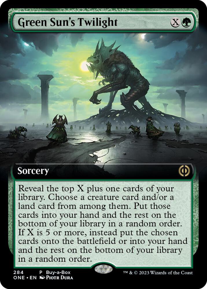 Green Sun's Twilight (Extended Art) P Buy-A-Box Promos 284 NM (Back)