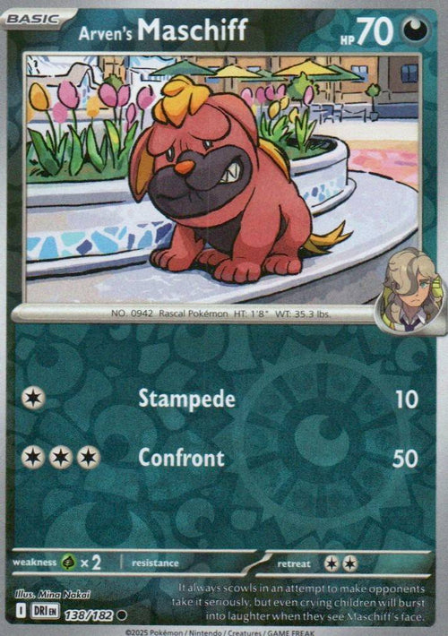 Arven's Maschiff Common SV10: Destined Rivals 138/182 NM