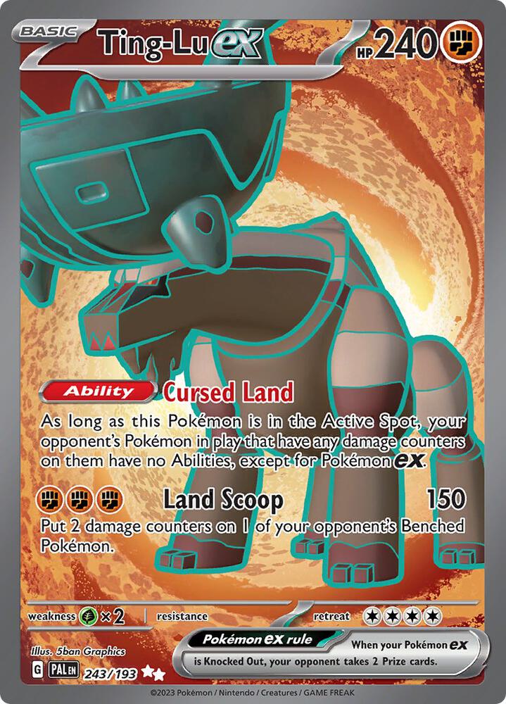 Ting-Lu ex Ultra Rare SV02: Paldea Evolved 243/193 NM (Back)