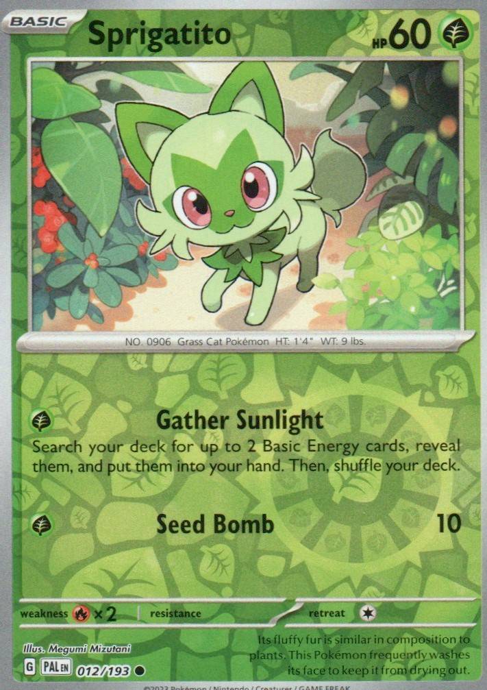 Sprigatito - Common SV02: Paldea Evolved 012/193 NM