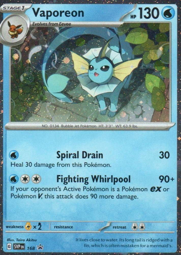 Vaporeon - (Cosmos Holo) Promo SV: Scarlet & Violet Promo Cards 168 NM