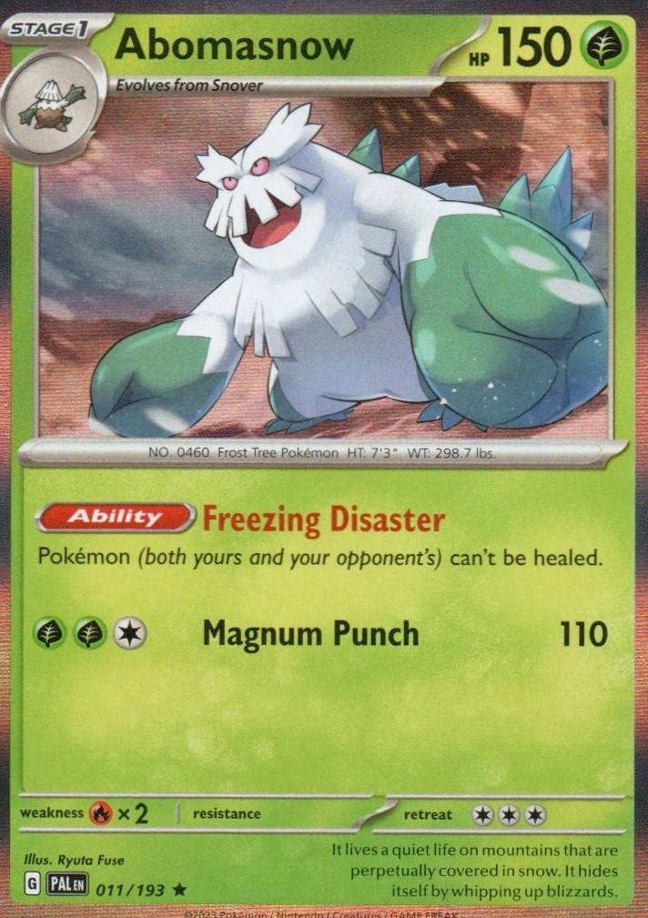 Abomasnow Rare SV02: Paldea Evolved 011/193 NM