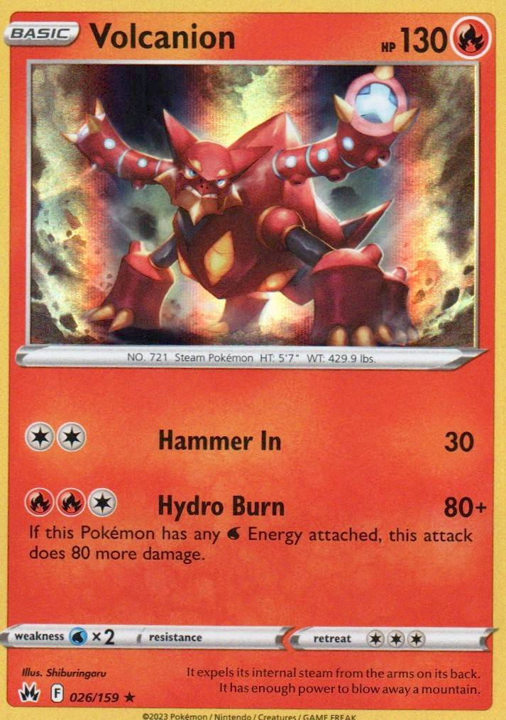 Volcanion Holo Rare Crown Zenith 026/159 NM