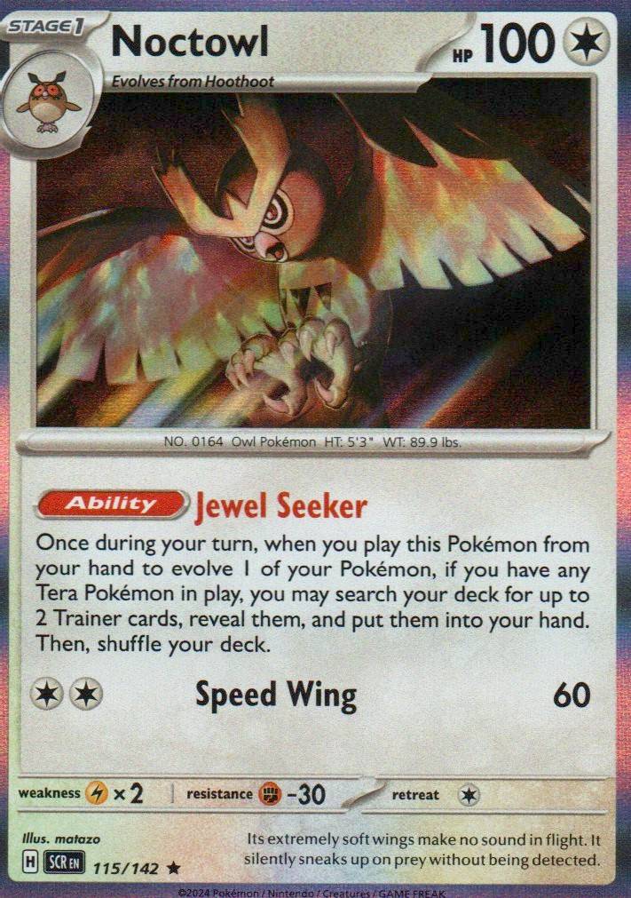 Noctowl Rare SV: Prismatic Evolutions 078/131 NM