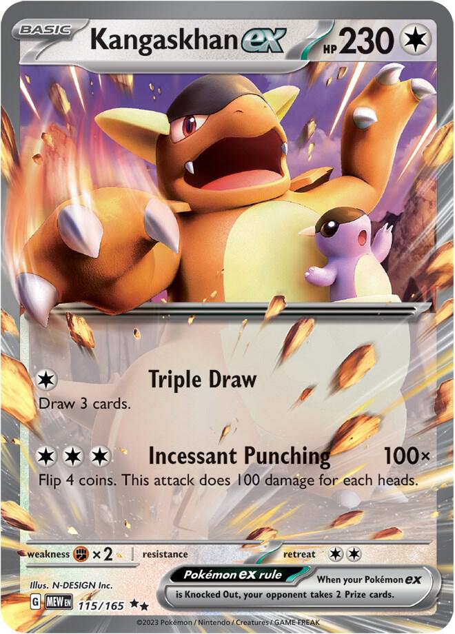 Kangaskhan ex Double Rare SV: Scarlet & Violet 151 115/165 NM (Back)