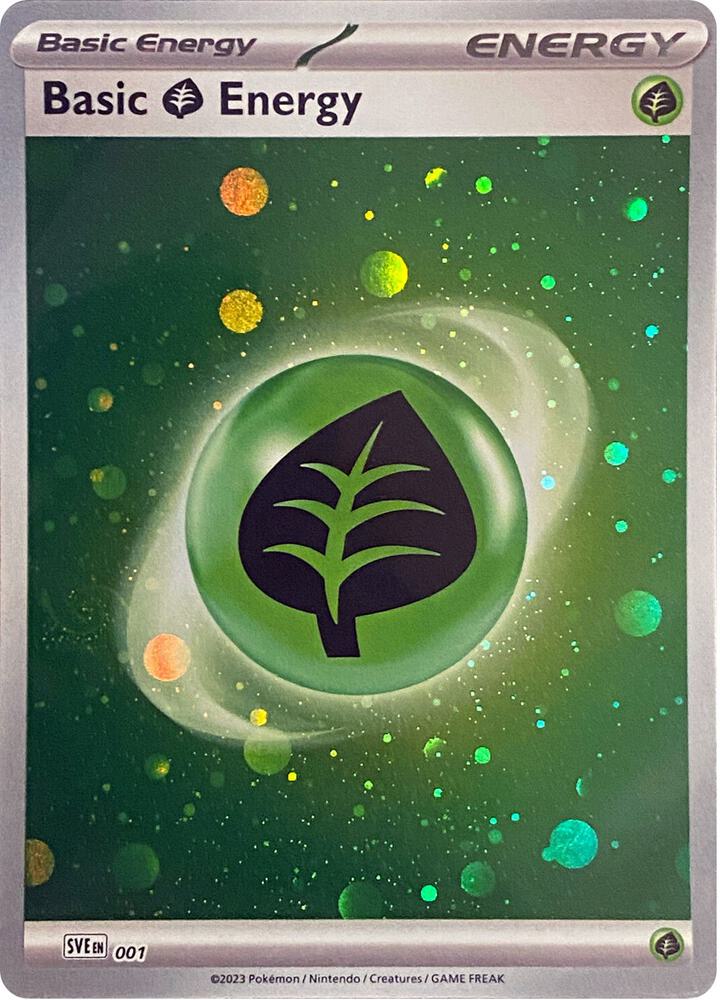 Basic Grass Energy (Cosmos Holo) Common SVE: Scarlet & Violet Energies 001 NM