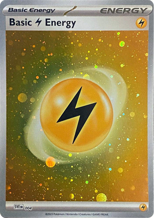 Basic Lightning Energy (Cosmos Holo) Common SVE: Scarlet & Violet Energies 004 NM (Back)