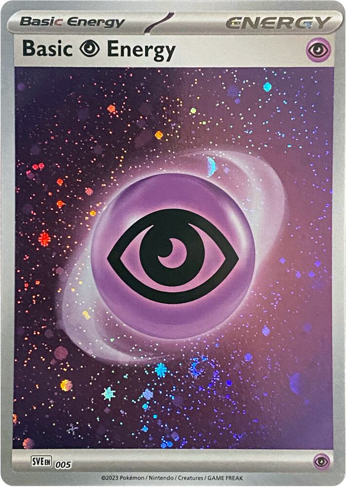 Basic Psychic Energy (Cosmos Holo) Common SVE: Scarlet & Violet Energies 005 NM (Back)