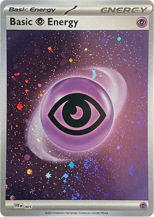 Basic Psychic Energy (Cosmos Holo) Common SVE: Scarlet & Violet Energies 005 NM (Back)