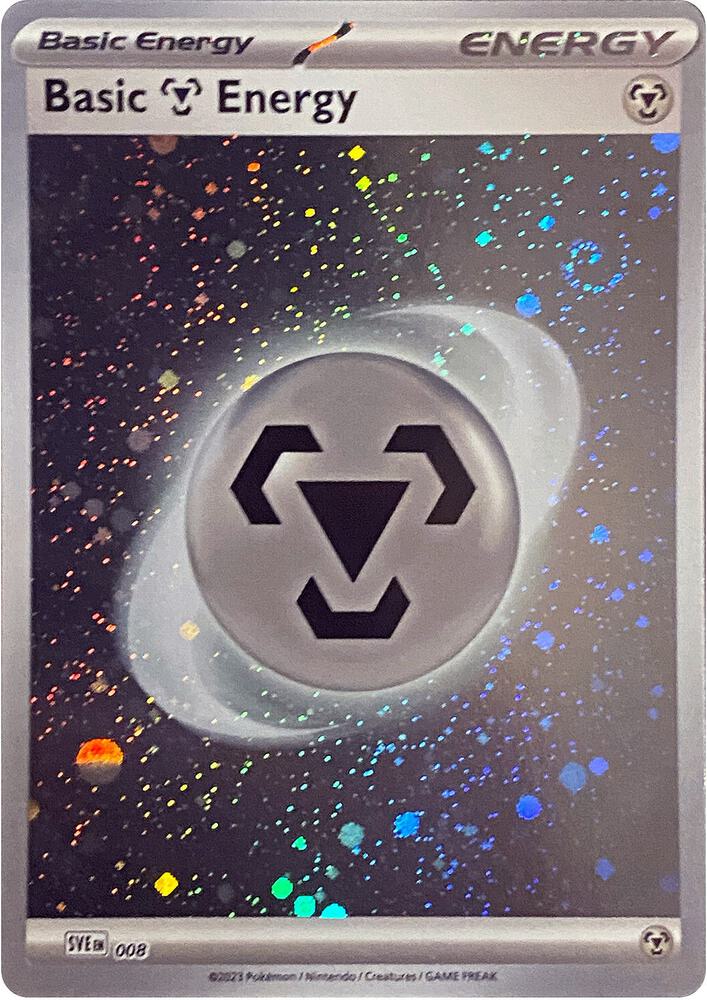 Basic Metal Energy (Cosmos Holo) Common SVE: Scarlet & Violet Energies 008 NM (Back)