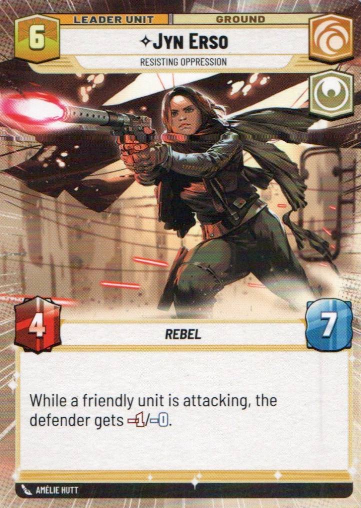 Jyn Erso - Resisting Oppression (Hyperspace) Common Spark of Rebellion 284 NM (Back)