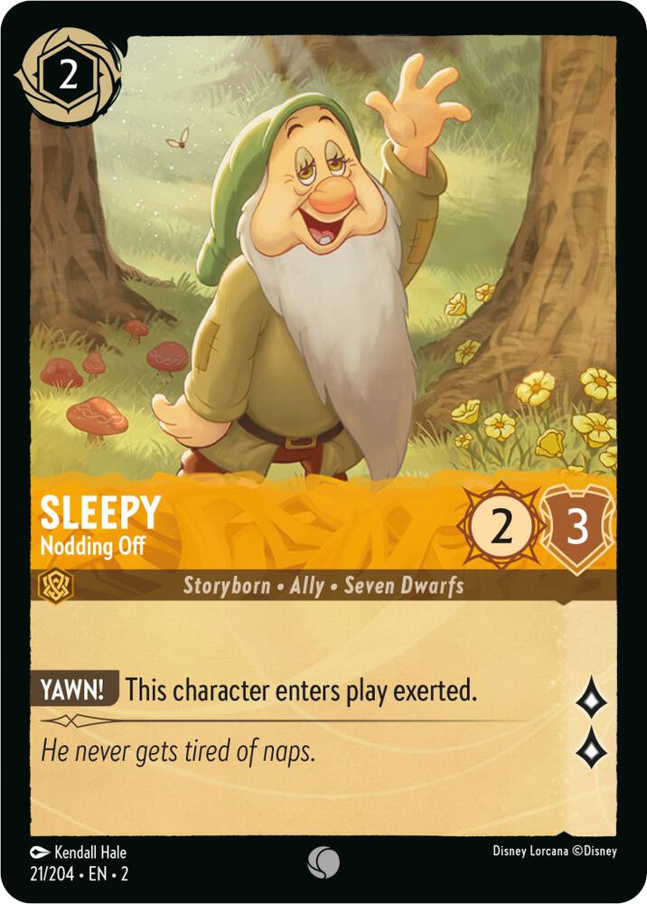 Sleepy - Nodding Off Common Rise of the Floodborn 21/204 NM (Back)