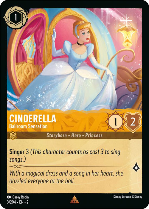 Cinderella - Ballroom Sensation Rare Rise of the Floodborn 3/204 NM (Back)