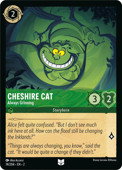 Cheshire Cat - Always Grinning Uncommon Rise of the Floodborn 74/204 NM (Back)