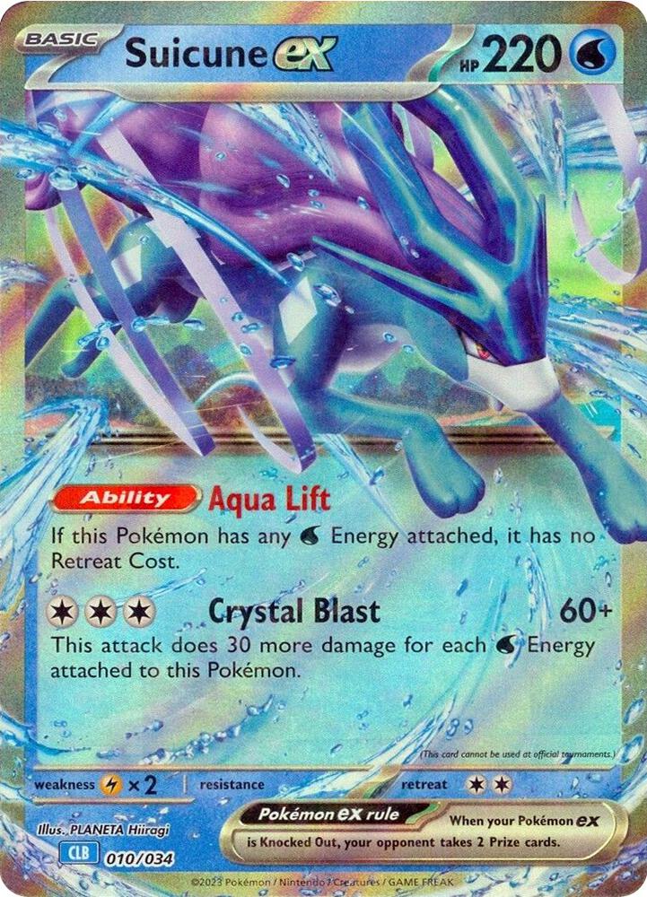 Suicune ex Classic Collection Trading Card Game Classic 010/034 NM (Back)