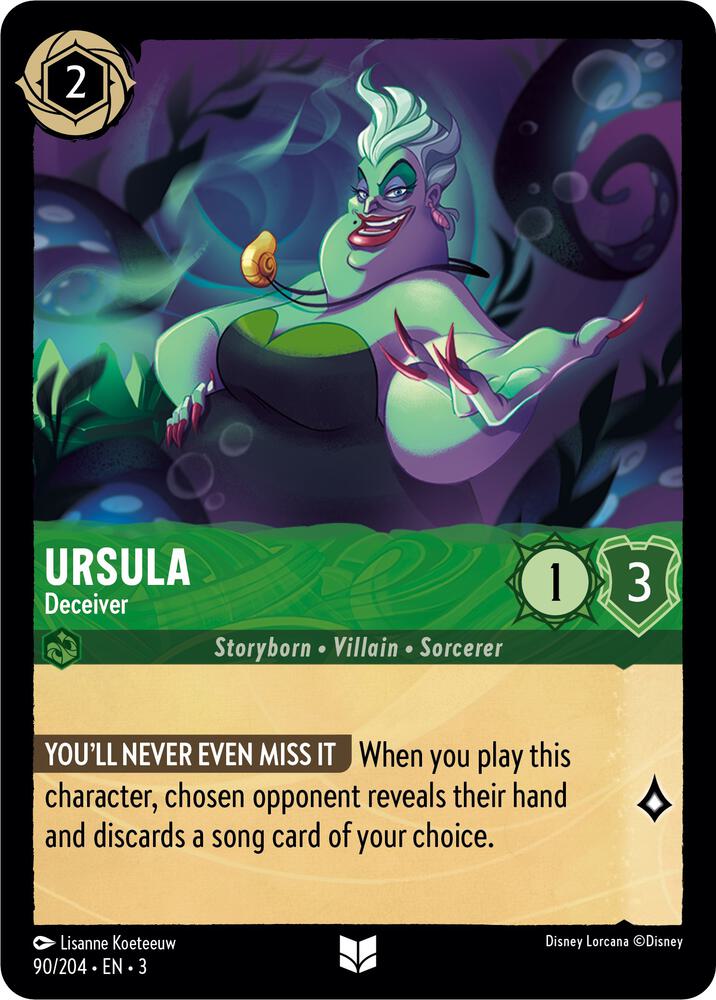 Ursula - Deceiver Uncommon Into the Inklands 90/204 NM (Back)