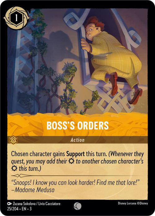 Boss's Orders Common Into the Inklands 25/204 NM (Back)