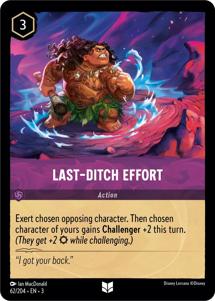 Last-Ditch Effort Uncommon Into the Inklands 62/204 NM (Back)