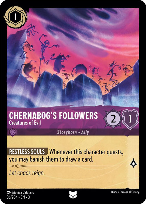 Chernabog's Followers - Creatures of Evil Uncommon Into the Inklands 36/204 NM (Back)